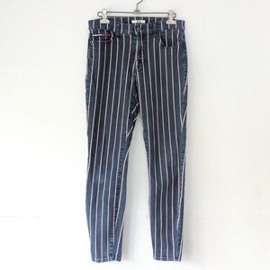 Tommy Hilfiger Women's Skinny High Rise Jeans With Stripes ~ Size 8